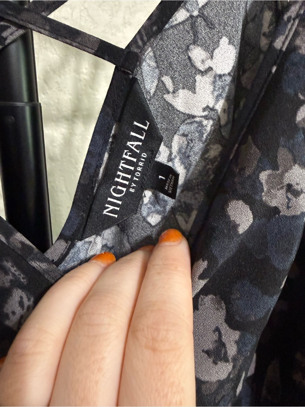 torrid Black and Gray Floral Slip Maxi Dress - Picture 10 of 16